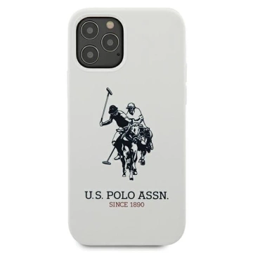 US Polo silikonová kolekce iPhone 12/12 Pro 6,1" pouzdro na telefon bílá/bílá