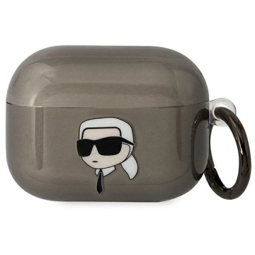 Protective case for headphones Karl Lagerfeld for AirPods Pro cover black/black Karl`s Head