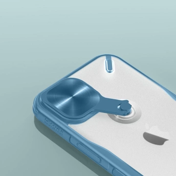 Nillkin Cyclops Case Odolné pouzdro s krytem fotoaparátu a skládacím stojánkem pro iPhone 13 černý