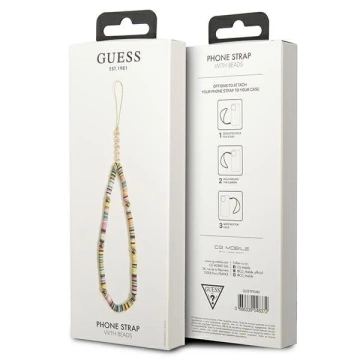 Guess přívěsek GUSTPEAM Phone Strap vícebarevné korálky Heishi