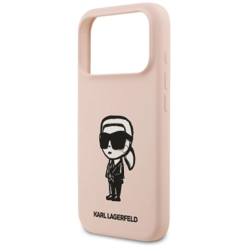 Etui Ochronne do iPhone 17 Pro Karl Lagerfeld Silicone KL Sketch MagSafe Różowy
