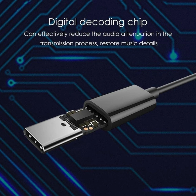 XIAOMI oryginalne słuchawki przewodowe Typ C z mikrofonem czarne Douszne