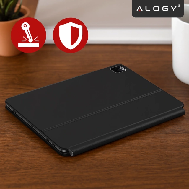 Чохол-клавіатура для Apple iPad Pro 11" 2021/2020 iPad Air 10.9" 2022/2020 iPad Air 11" 2024/2025, тачпад та світлодіодне підсвічування, магнітне кріплення, чохол Alogy MagnetKeyboard™ – чорний
