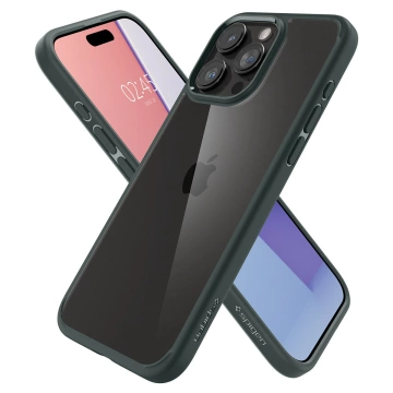 Puzdro Spigen Ultra Hybrid pre iPhone 15 Pro Max - tmavo zelené