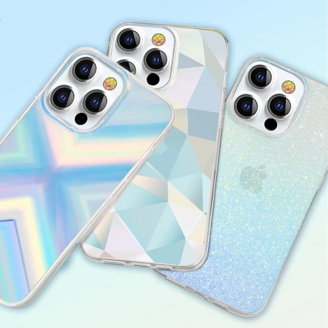 Luxusní elegantní pouzdro Kingxbar Streamer Series pro iPhone 13 Pro Blue (trojúhelník)