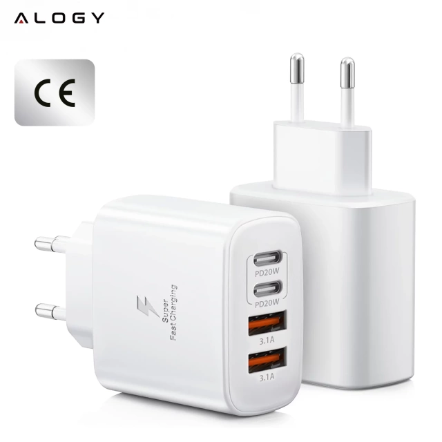HUB-Splitter Alogy-Adapter für Computer-Laptop mit USB-C auf 3x USB-A 2.0 1x USB-A 3.0 Grau