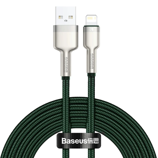 Baseus Cafule USB-auf-Lightning-Kabel, 2,4 A, 2 m (grün)
