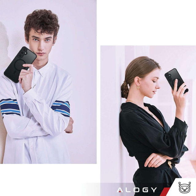 Puzdro pre Samsung Galaxy S24 Plus Mag Safe Case MagMat Phone Back Cover Matte Black Glass