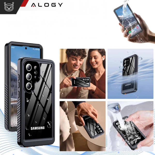 Etui Wodoodporne do Samsung Galaxy S25 Ultra Alogy HydroArmor™ IP68 Case z przezroczystym tyłem Pancerna obudowa 360