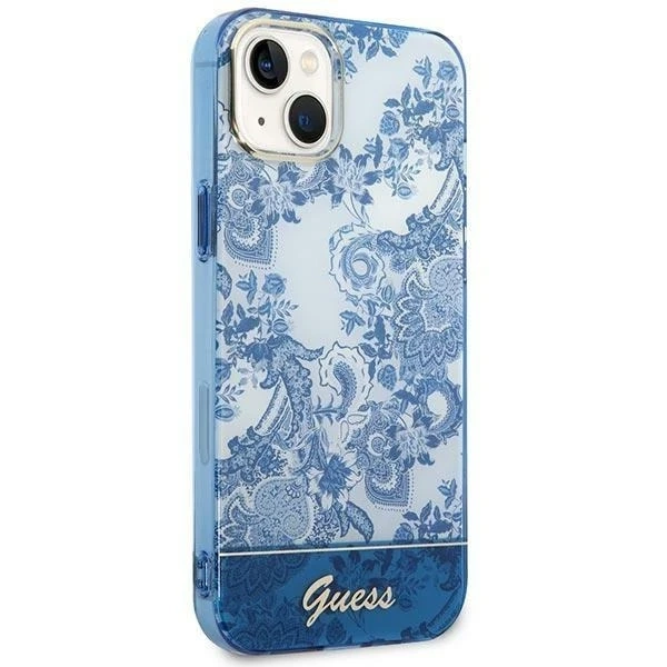 Etui Guess GUHCP14MHGPLHB do Apple iPhone 14 Plus 6,7" niebieski/blue hardcase Porcelain Collection