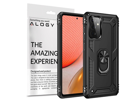 Броньований чохол Alogy Stand Armor Ring для Samsung Galaxy A72 Black