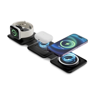 Ecobox MagSafe 15W Black 3in1 Wireless Charger