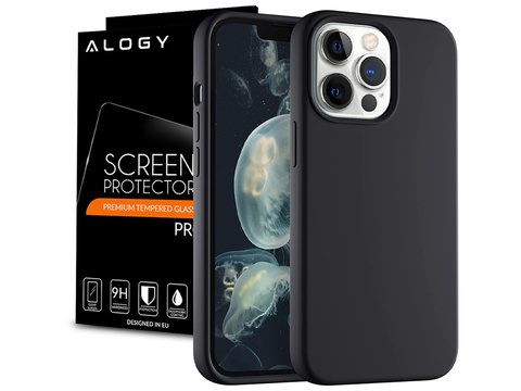 Ochranné puzdro na telefón Alogy Thin Soft Case pre iPhone 13 Pro black Glass