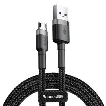 Baseus Cafule Micro-USB 2.4A nylonový kabel 100 cm černý/šedý