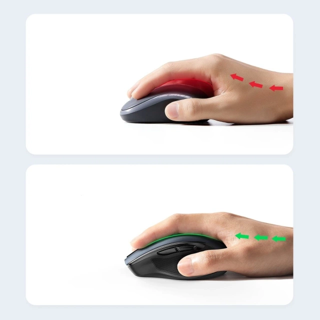 Mouse UGREEN optical wireless USB 2.4GHz 4000 DPI black (MU006)