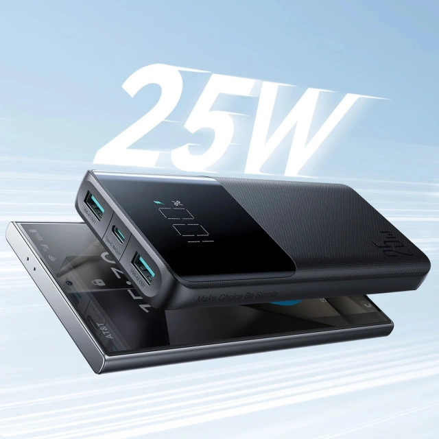 Joyroom 10000mAh 25W Powerbank – Fast Charging of 3 Devices at Once