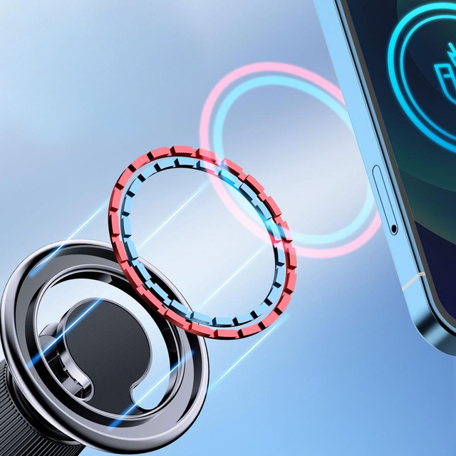 Магнітний автомобільний тримач Alogy для MagSafe для iPhone 14 13 12 решітка чорна