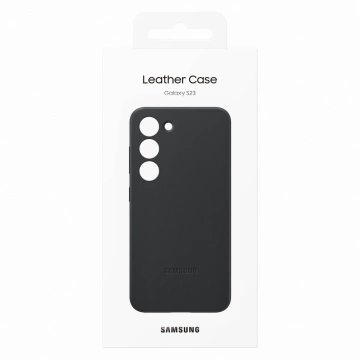 Samsung Leather Cover for Samsung Galaxy S23 Genuine Leather Case Black (EF-VS911LBEGWW)