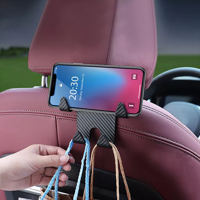 Držiak na vešiak, dvojitý hák do auta, 4v1, na sedadlo, opierku hlavy, organizér do auta, Alogy Car, 1 ks