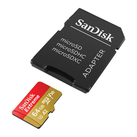 Карта пам'яті SANDISK EXTREME microSDXC 64 ГБ 170/80 МБ / с UHS-I U3 (SDSQXAH-064G-GN6MA)