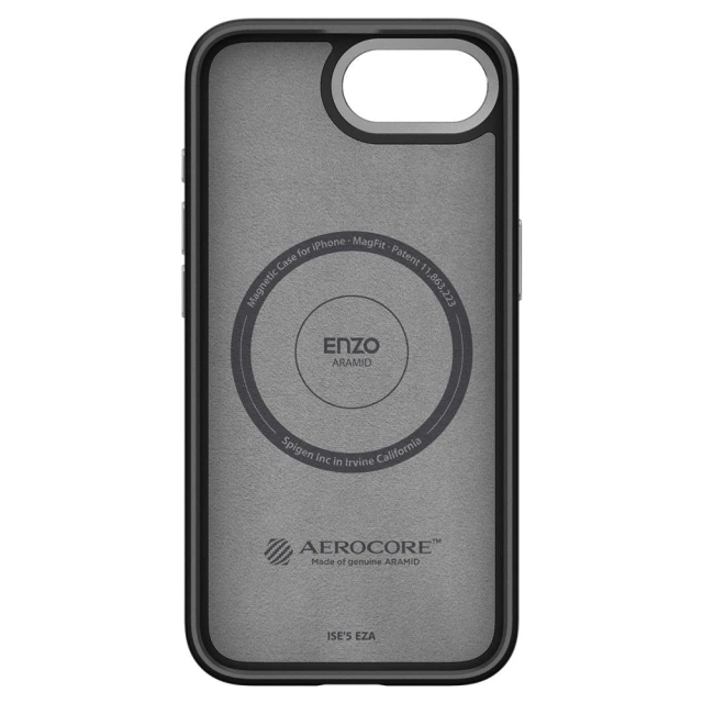 Pouzdro na iPhone 16e Spigen Enzo Aramid MagSafe Matte Black