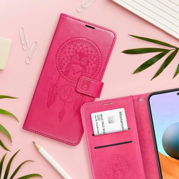 MEZZO Knižné puzdro pre iPhone 15 Pro lapač snov purpurové