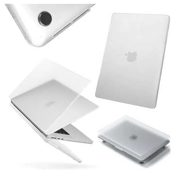 Protective Case for Apple Macbook Air 15 M2/M3/M4 2023/2024/2025 Alogy AirGuard™ Flexible Case Matte Transparent White