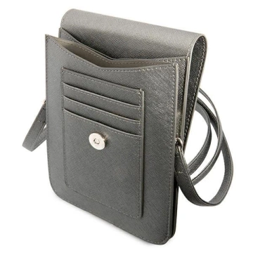 Guess Handbag GUWBSATMGR grey/grey Saffiano Triangle