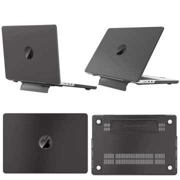 Alogy ProStand™ матовий чохол з підставкою для MacBook Air 13.3" (A1932/A2179/A2337) Black