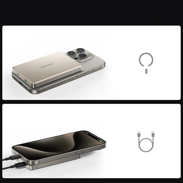 Powerbank Joyroom JR-PBM08 Pro 10000mAh 15W MagSafe PD20W Tytanowy