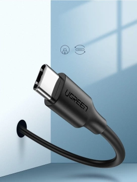 Uzelený kabel USB - USB Typ C 2 A kabel 0,5 m černý (60115)
