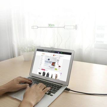 Aktívny predlžovací kábel UGREEN USB 2.0 480 Mbps 5 m čierny (US121 10319)