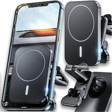 Car holder with Qi charger for MagSafe Alogy for grille 15W Black