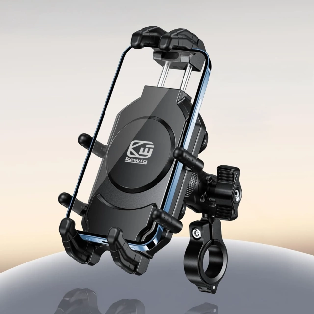 KEWIG M11B Motorradhalterung für Telefon mit QC 3.0 15W Qi-Ladegerät Schwarz