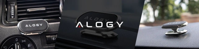 Alogy univerzálny magnetický držiak do auta do auta na telefón na kokpit na palubnú dosku Black