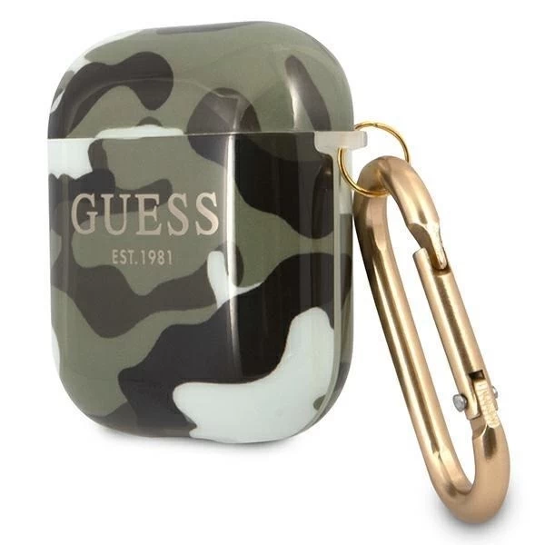 Guess GUA2UCAMA AirPods decken die Zielony/Khaki Camo Collection ab