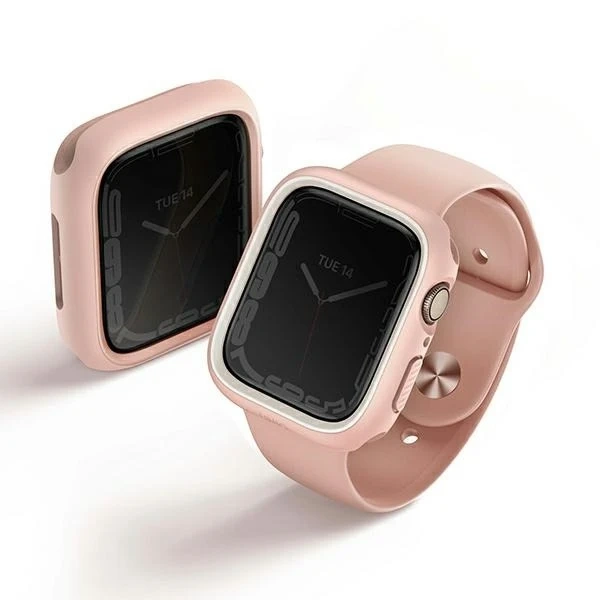 Захисний чохол UNIQ Moduo для Apple Watch Series 4/5/6/7/8/SE 44/45mm pink-white/blush-white