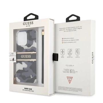 Guess GUHCP13LKCABBK iPhone 13 Pro / 13 6,1" czarny/чорний твердий чохол Camo Strap Collection