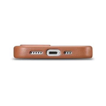 iCarer Case Lederhülle für iPhone 14 Plus braun (kompatibel mit MagSafe)