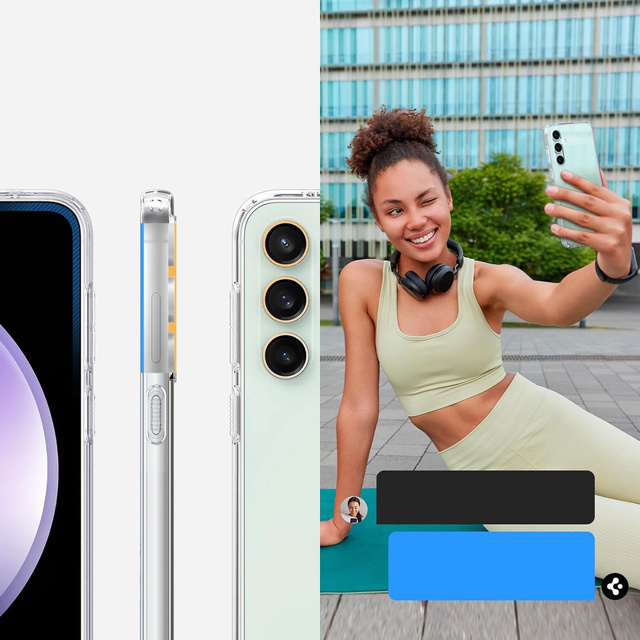 Hülle Spigen Flüssigkristall für das Galaxy S23 FE kristallklar