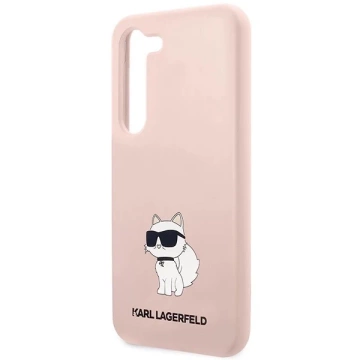 Pevné puzdro Karl Lagerfeld KLHCS23SSNCHBCP pre Samsung Galaxy S23 S911 zo silikónovej chupette