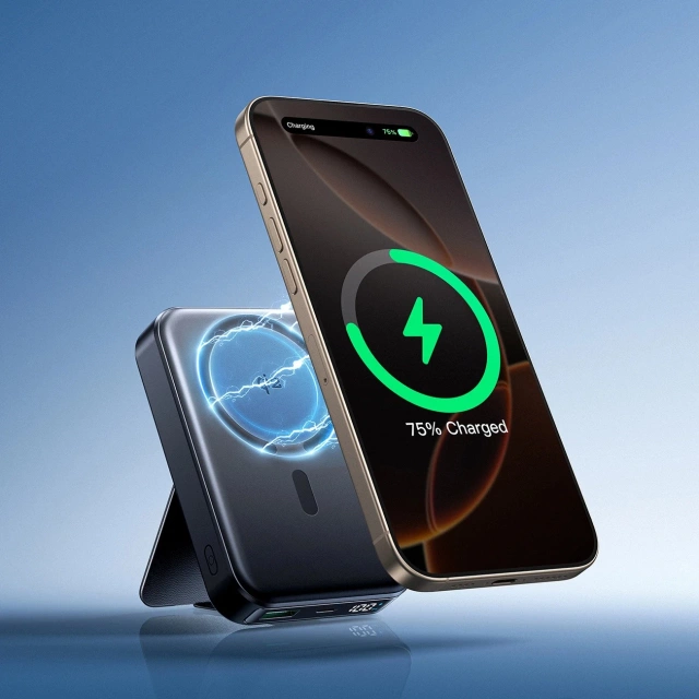 Joyroom JR-PBM11 10000mAh 22.5W Qi2 MagSafe Power Bank with Stand – Black