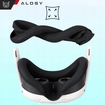 Náhradní silikonová sluneční maska Alogy pro Meta Quest 3 černá