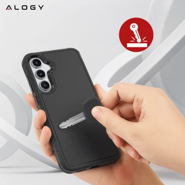 Hülle für Apple iPhone 16 Pro Max Alogy Anti-Shock Hybrid Case für MagSafe Transparent