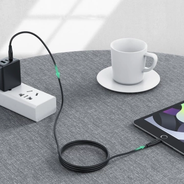 Acefast kábel MFI USB Typ C - Lightning 1,2m, 30W, 3A čierny (C3-01 čierny)
