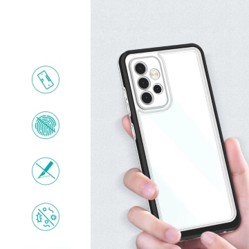 Прозорий чохол 3 в 1 для Samsung Galaxy A73 Frame Cover Gel Black