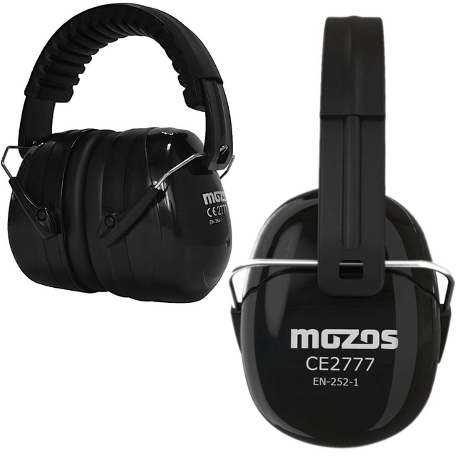 Słuchawki wygłuszające przeciwhałasowe składane Nauszniki tłumiące ochronne dla dorosłych Czarne