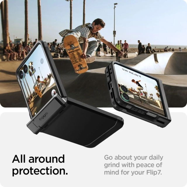 Etui Galaxy Z Flip 7 Spigen Tough Armor MagSafe Black