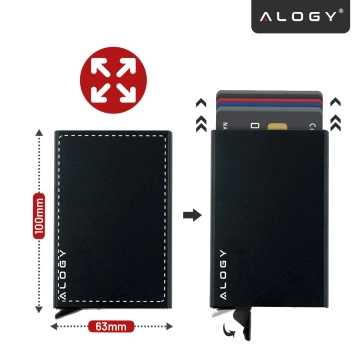 Alogy Anti-Theft Wallet RFID Smart Card Holder Black