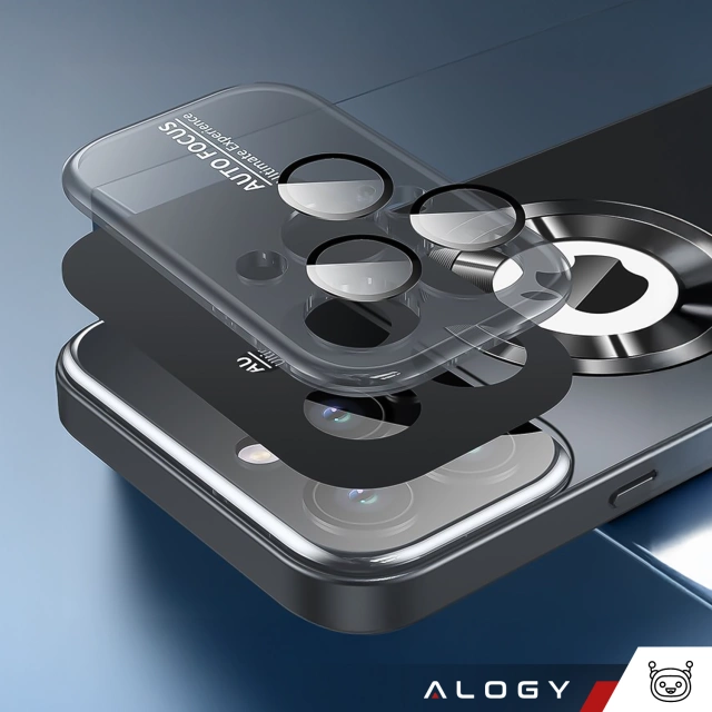 Puzdro Alogy MagSafe LuxeShield™ s ochranou šošovky pre Apple iPhone 16 Pro, grafitovo čierne